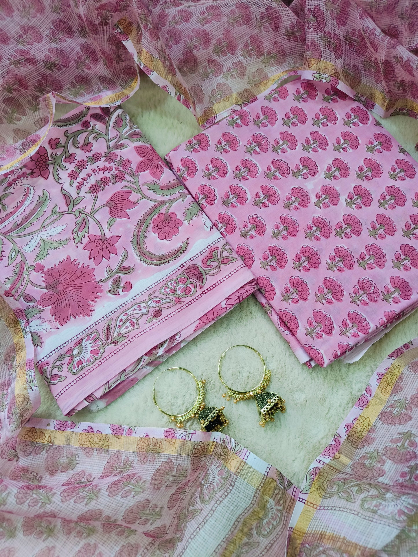 Cotton Suits with Kota Doria Dupatta