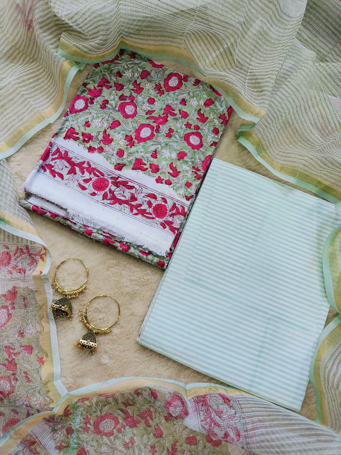 Cotton Suits with Kota Doria Dupatta