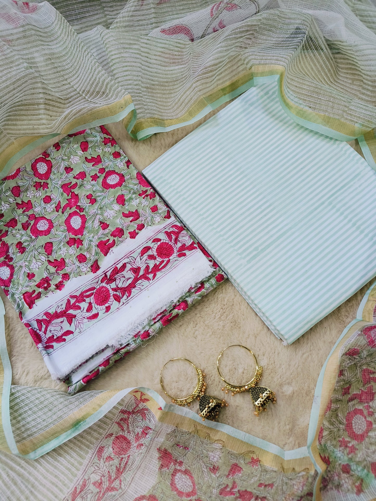 Cotton Suits with Kota Doria Dupatta