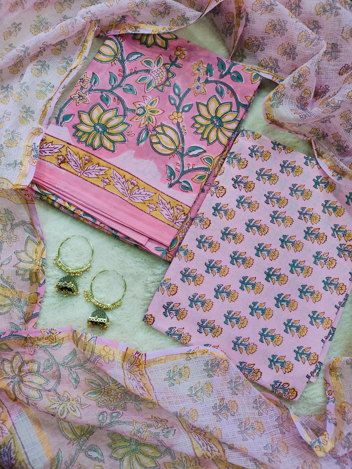 Cotton Suits with Kota Doria Dupatta