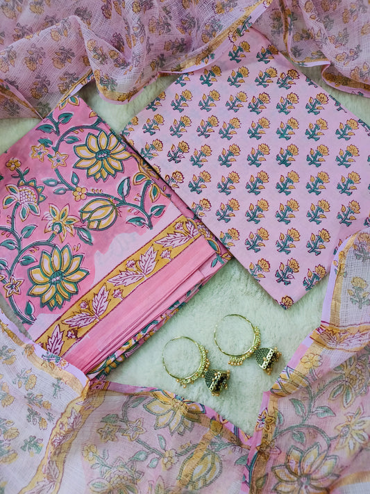 Cotton Suits with Kota Doria Dupatta