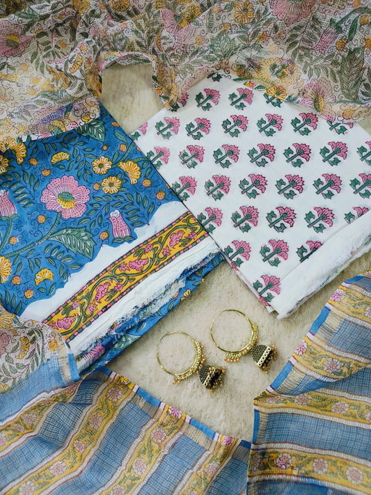 Cotton Suits with Kota Doria Dupatta