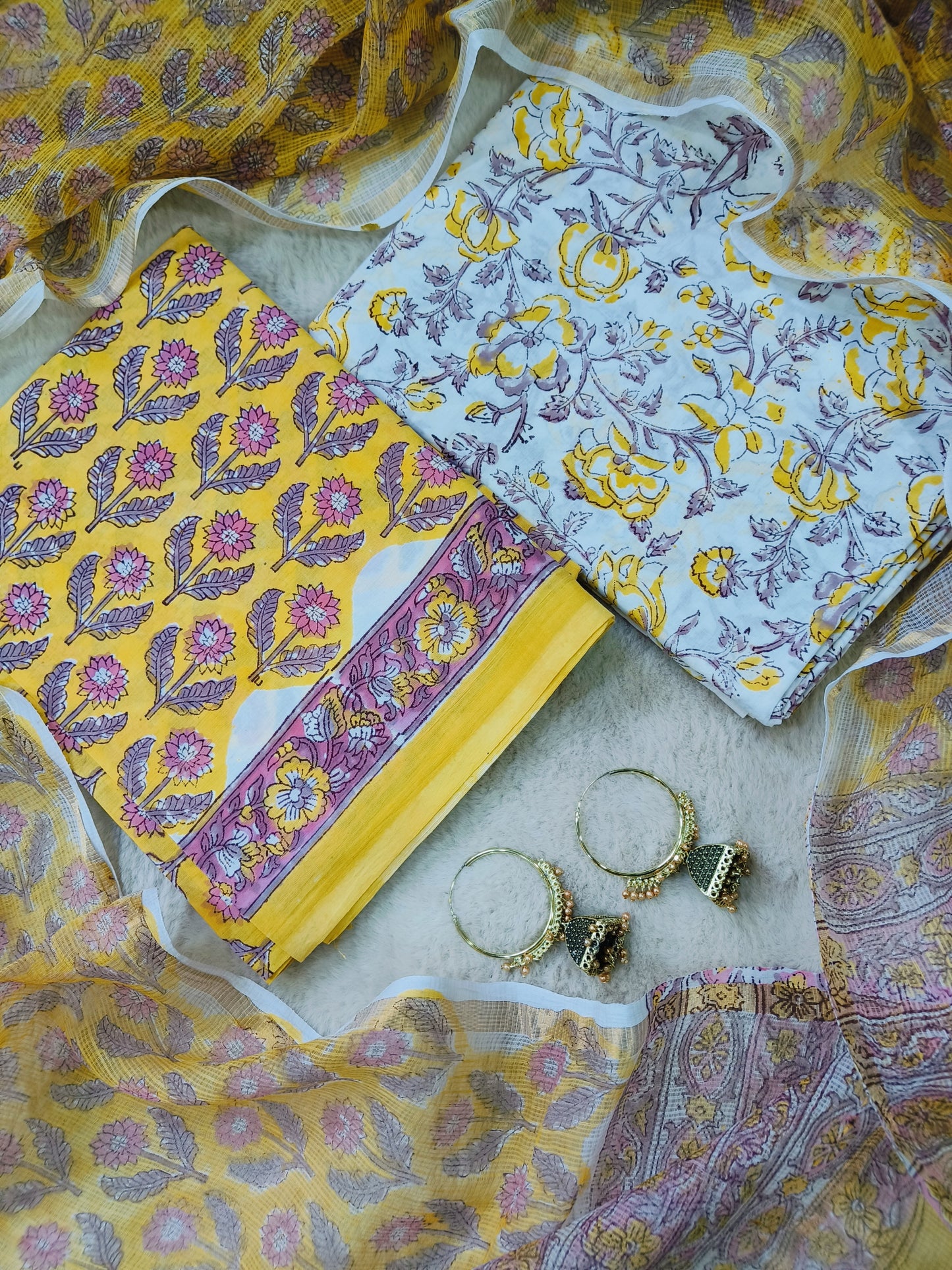 Cotton Suits with Kota Doria Dupatta