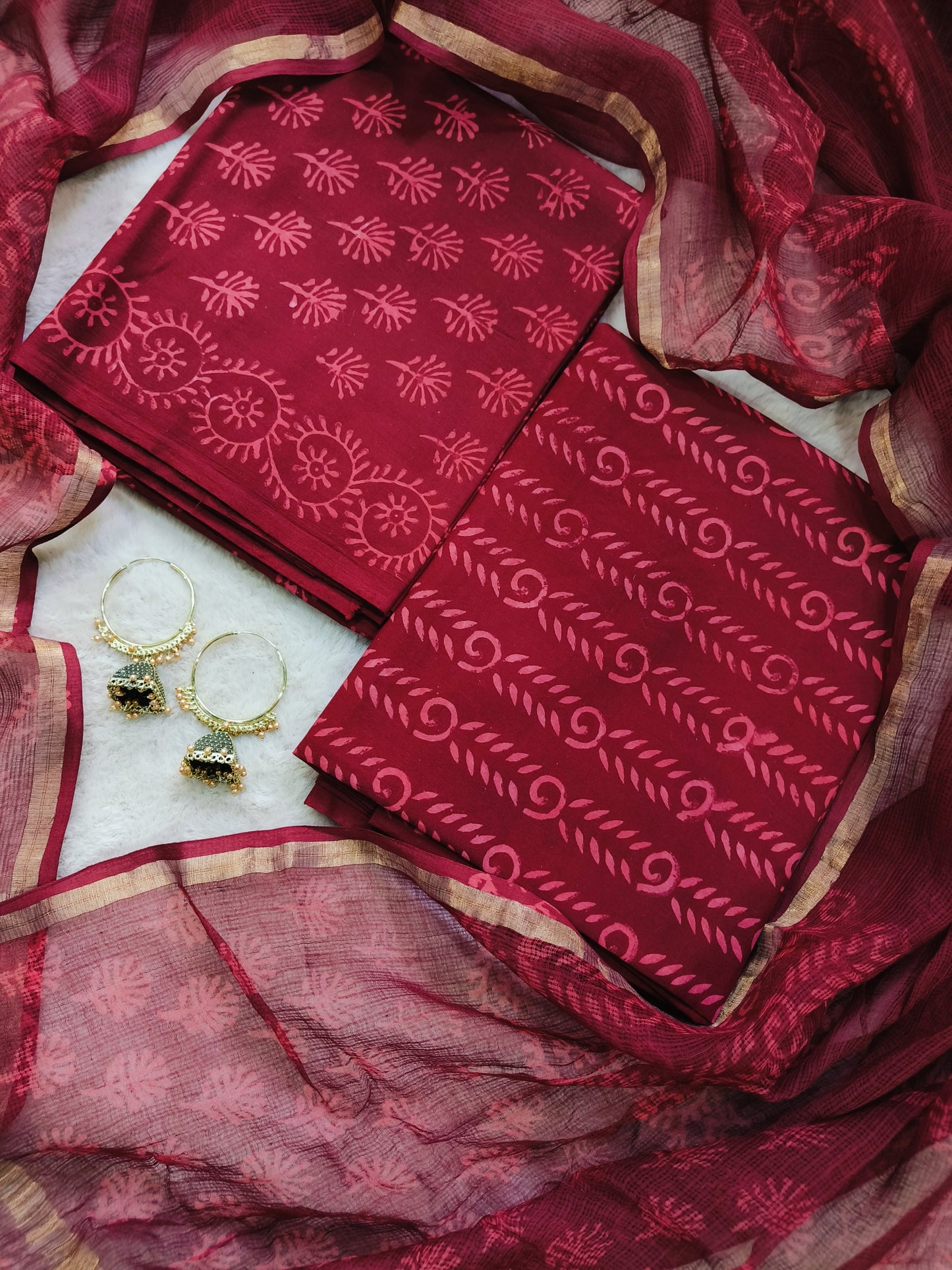 Cotton Suits with Kota Doria Dupatta
