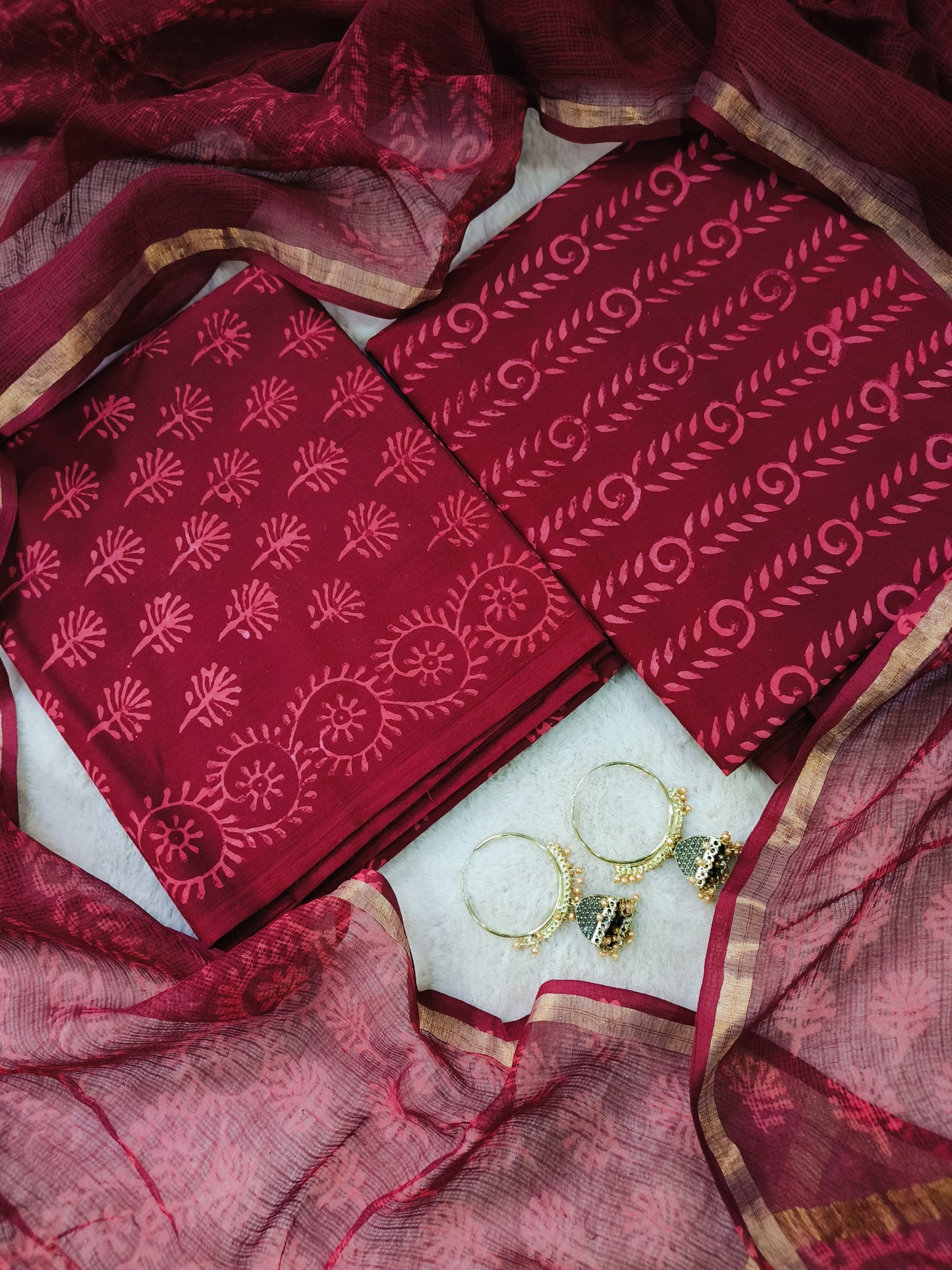 Cotton Suits with Kota Doria Dupatta