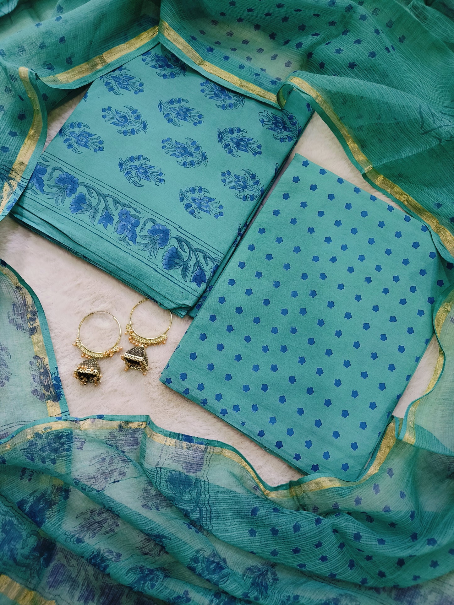 Cotton Suits with Kota Doria Dupatta
