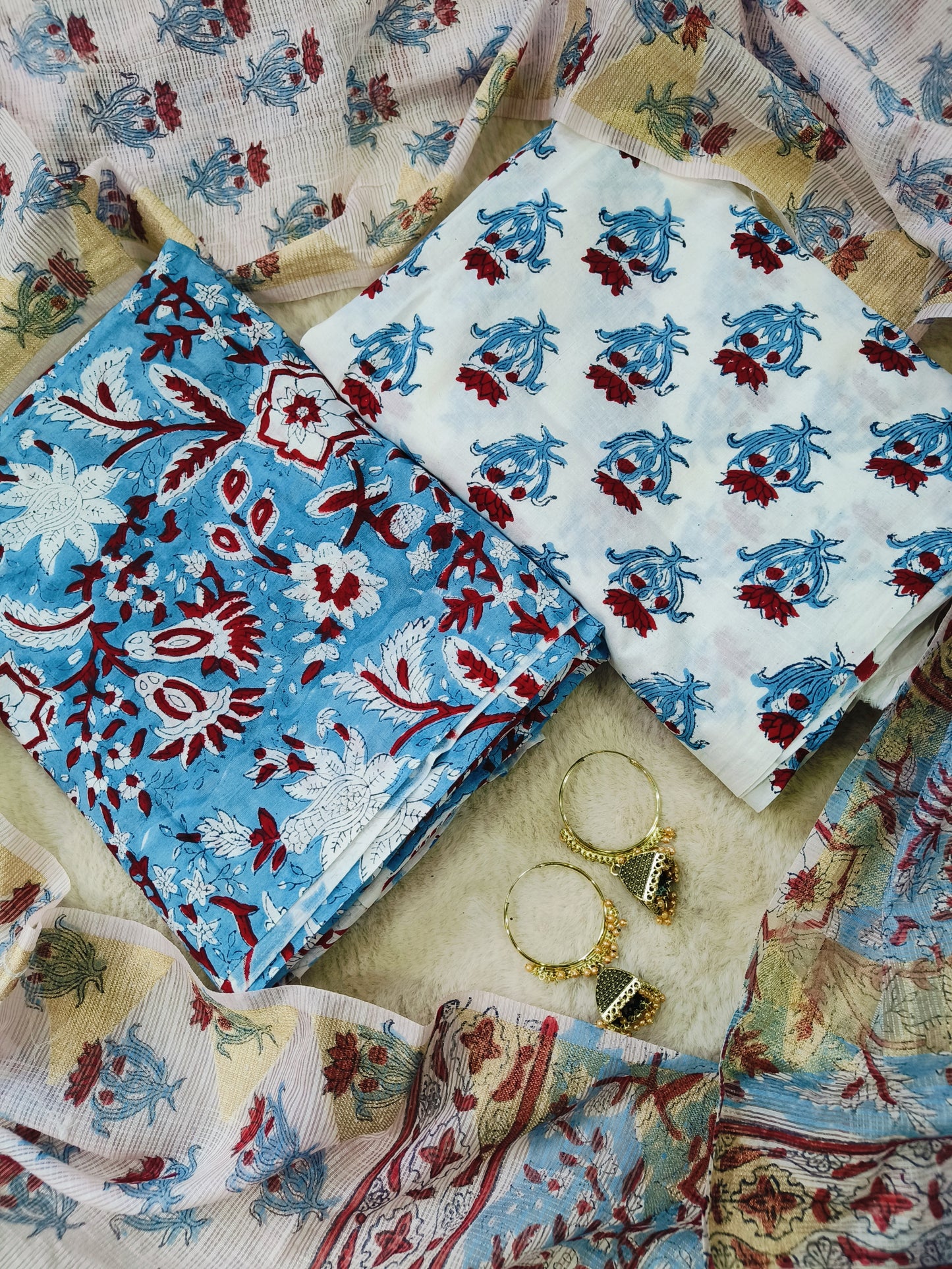 Cotton Suits with Kota Doria Dupatta