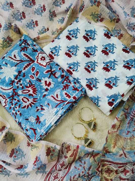 Cotton Suits with Kota Doria Dupatta