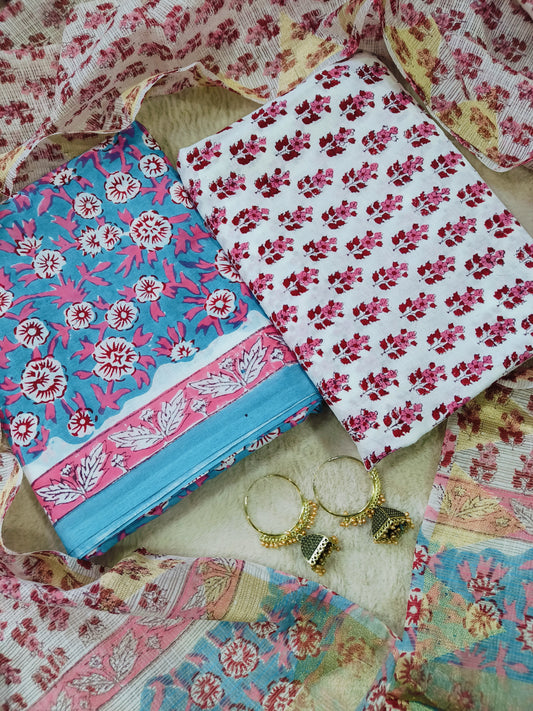 Cotton Suits with Kota Doria Dupatta