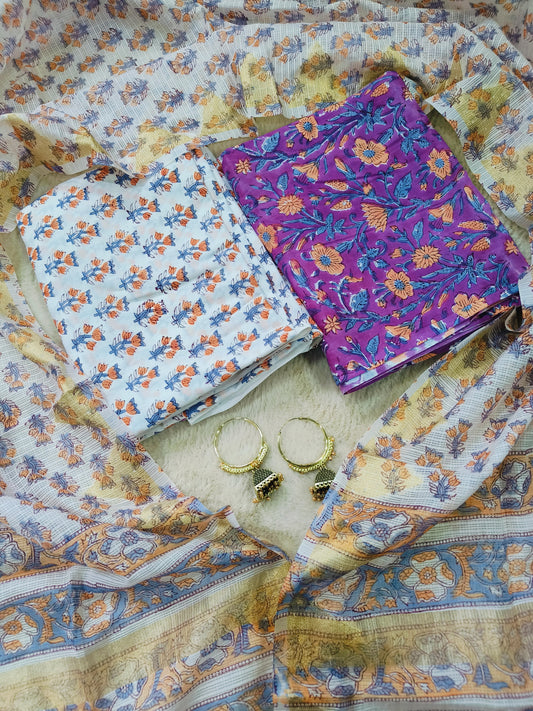 Cotton Suits with Kota Doria Dupatta