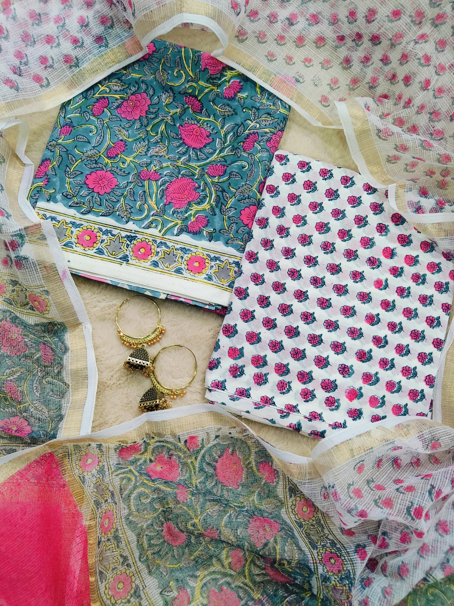 Cotton Suits with Kota Doria Dupatta
