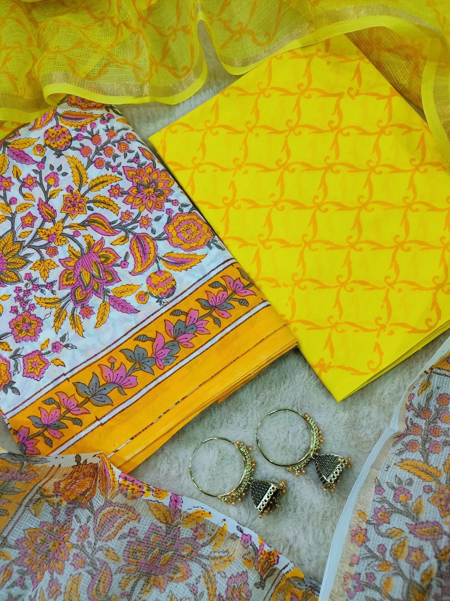 Cotton Suits with Kota Doria Dupatta