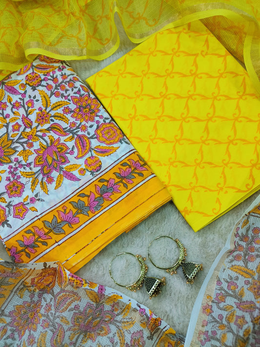 Cotton Suits with Kota Doria Dupatta