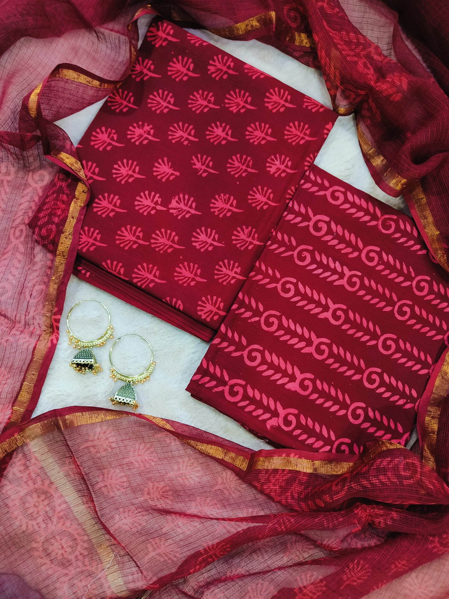 Cotton Suits with Kota Doria Dupatta