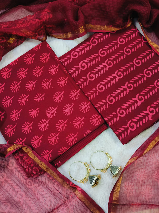 Cotton Suits with Kota Doria Dupatta