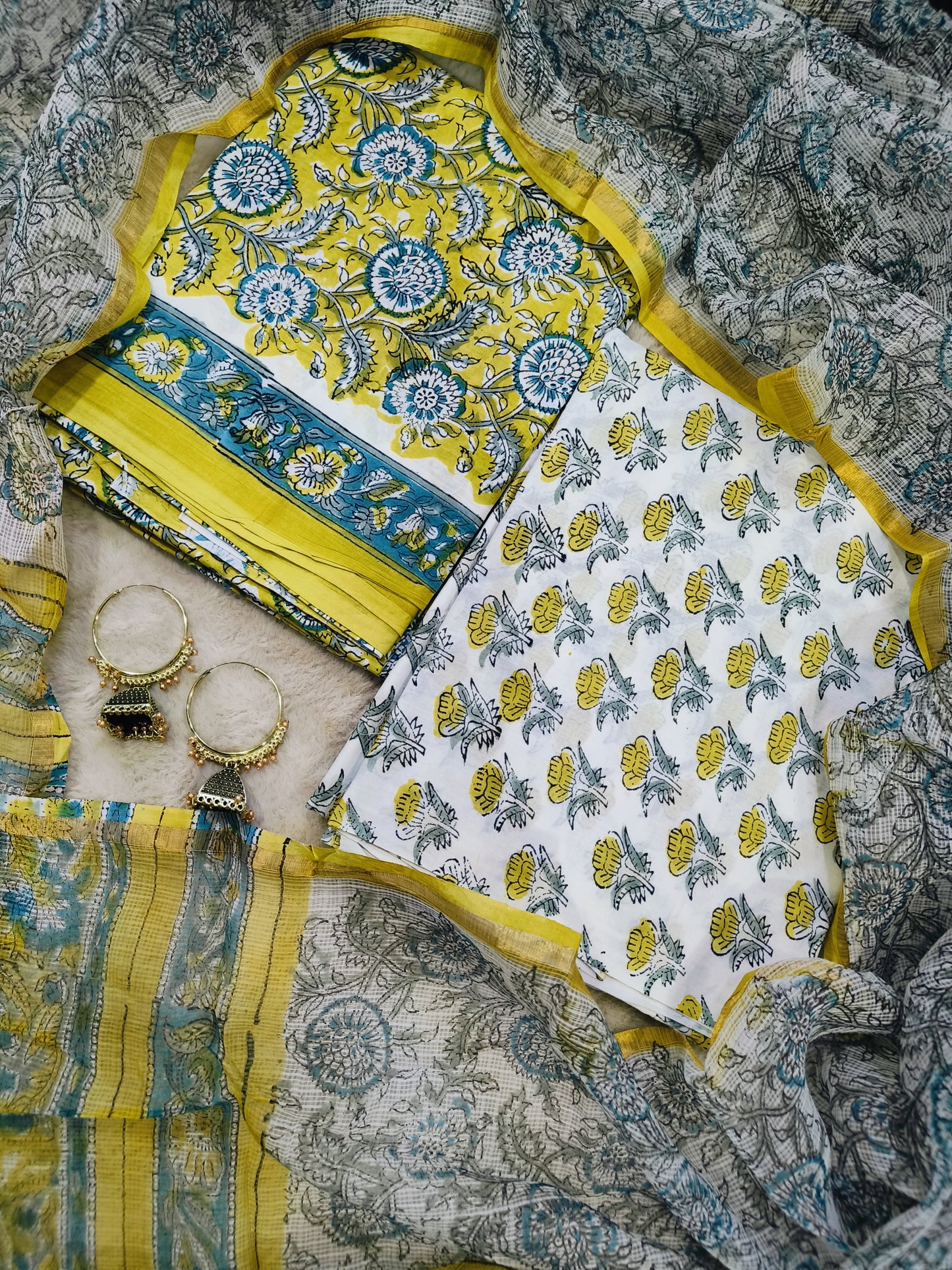 Cotton Suits with Kota Doria Dupatta