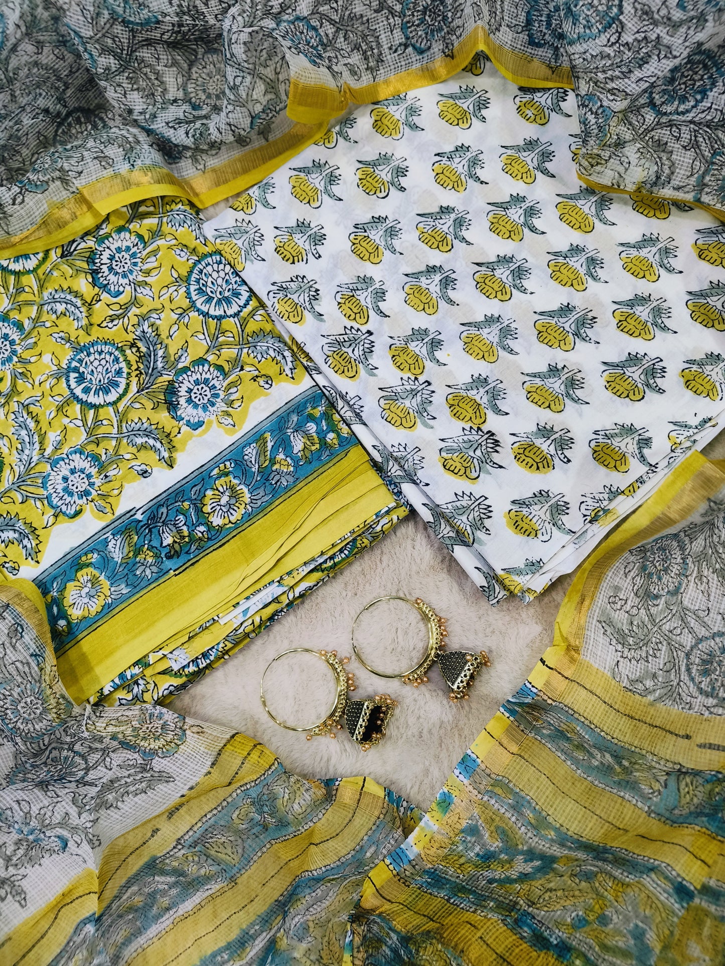 Cotton Suits with Kota Doria Dupatta