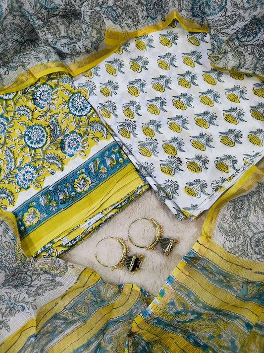 Cotton Suits with Kota Doria Dupatta