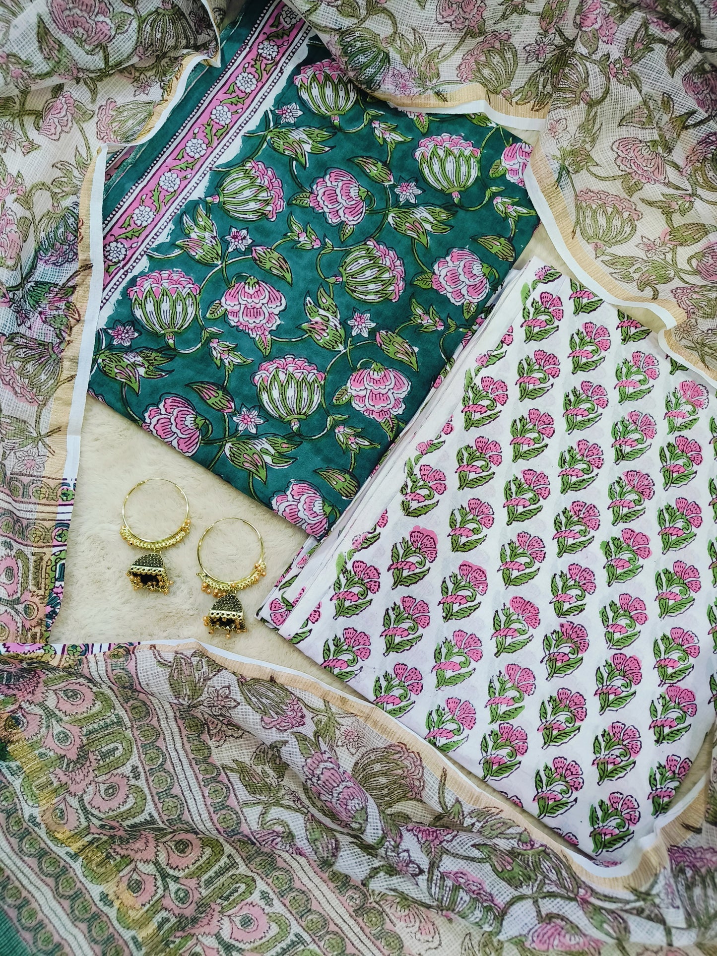 Cotton Suits with Kota Doria Dupatta