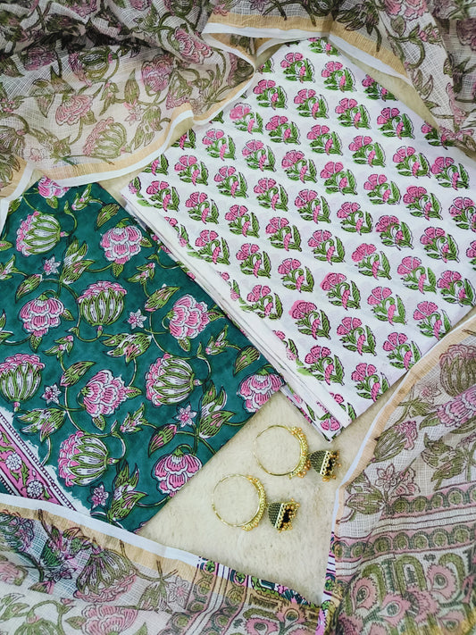 Cotton Suits with Kota Doria Dupatta
