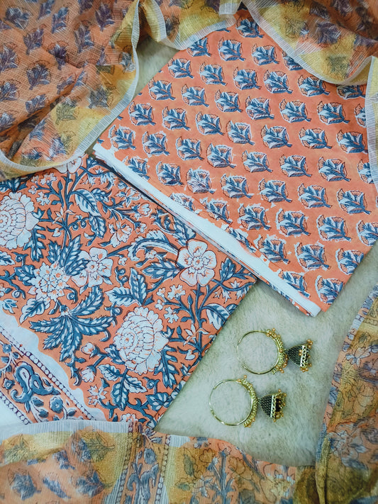 Cotton Suits with Kota Doria Dupatta