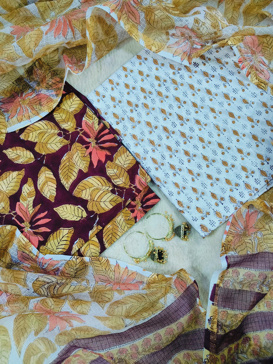 Cotton Suits with Kota Doria Dupatta