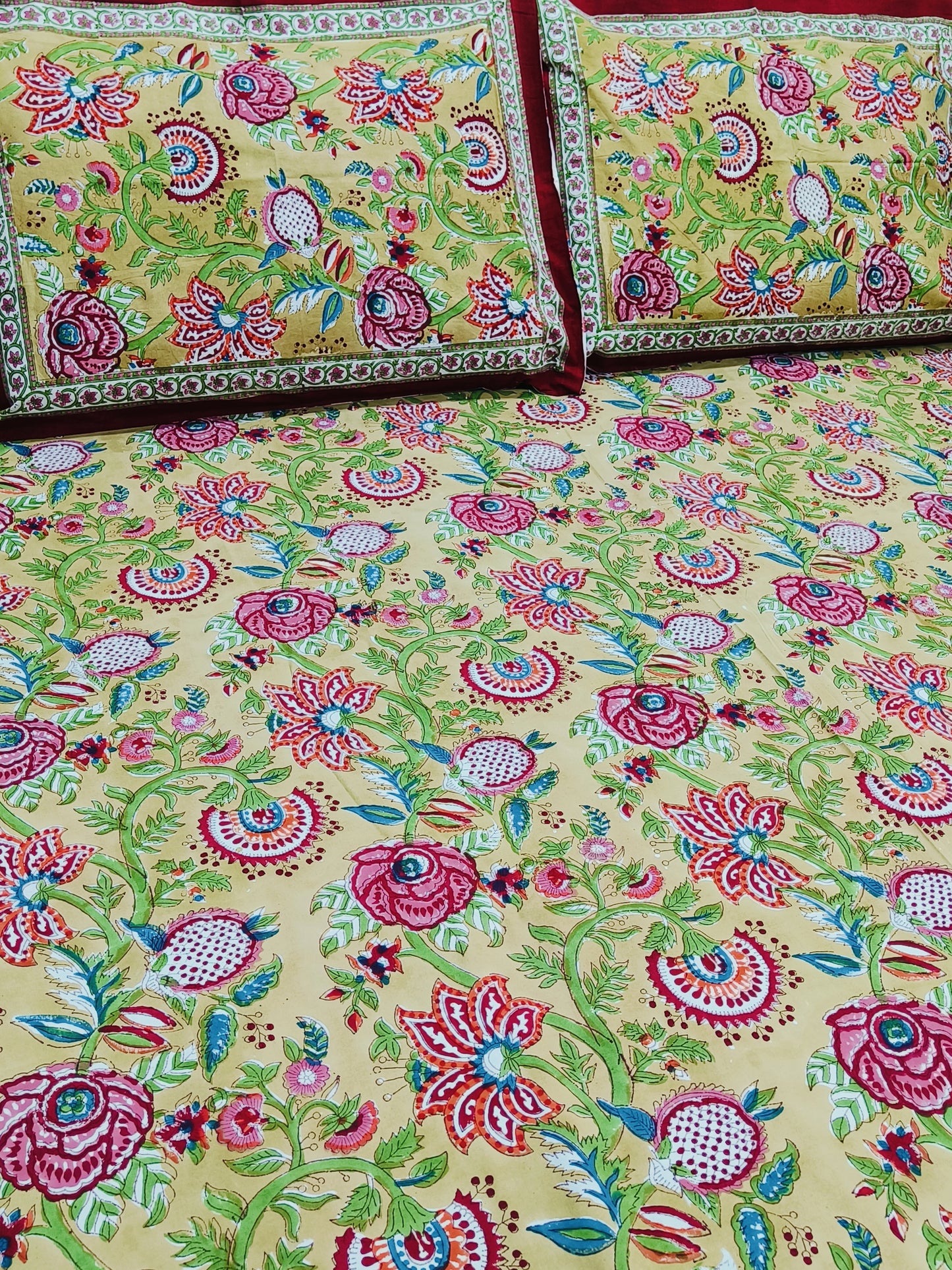 FRESH ARRIVAL Handblock Printed Premium Bedsheets (Dispatch Time 24 Hours)