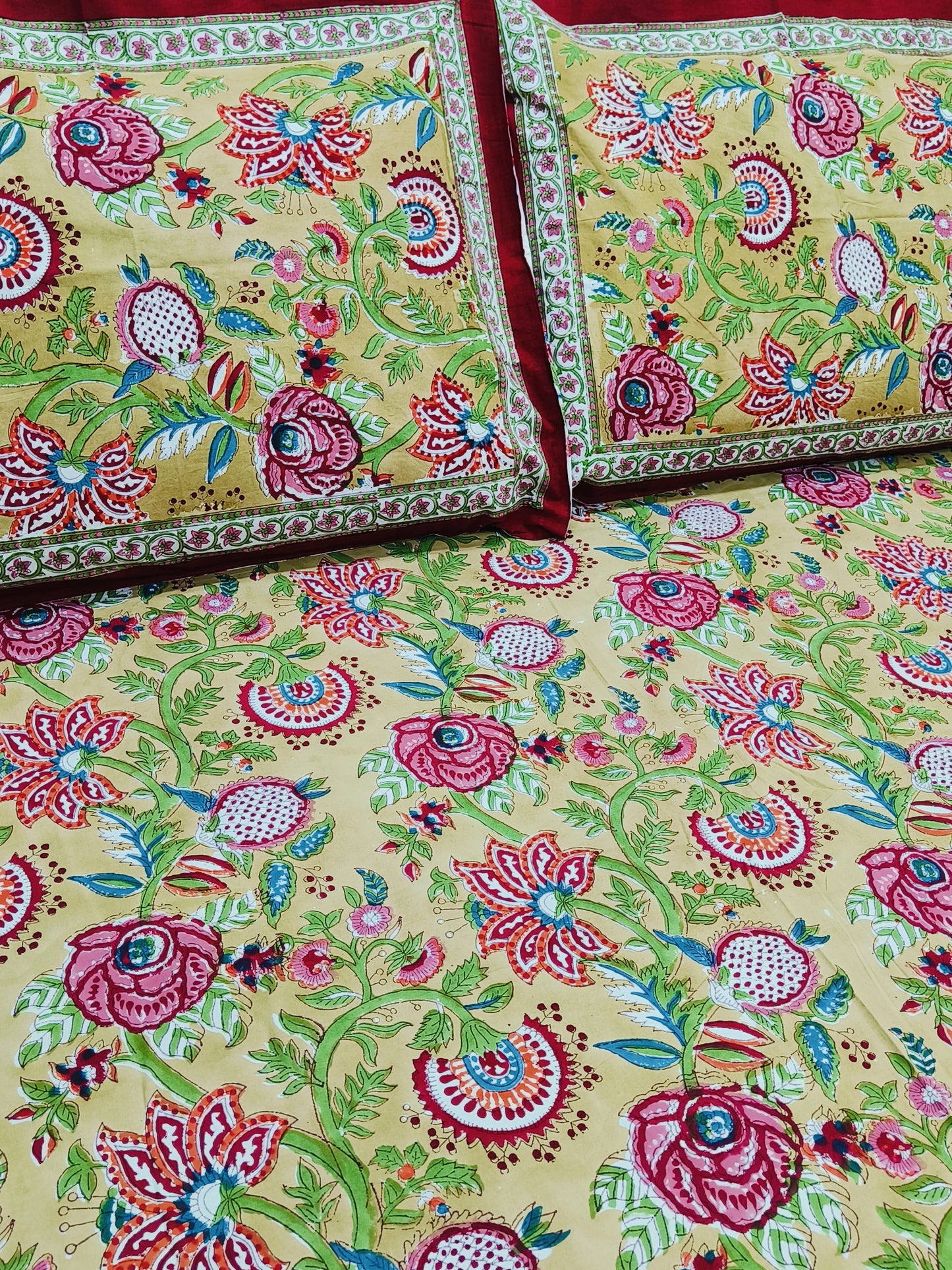 FRESH ARRIVAL Handblock Printed Premium Bedsheets (Dispatch Time 24 Hours)