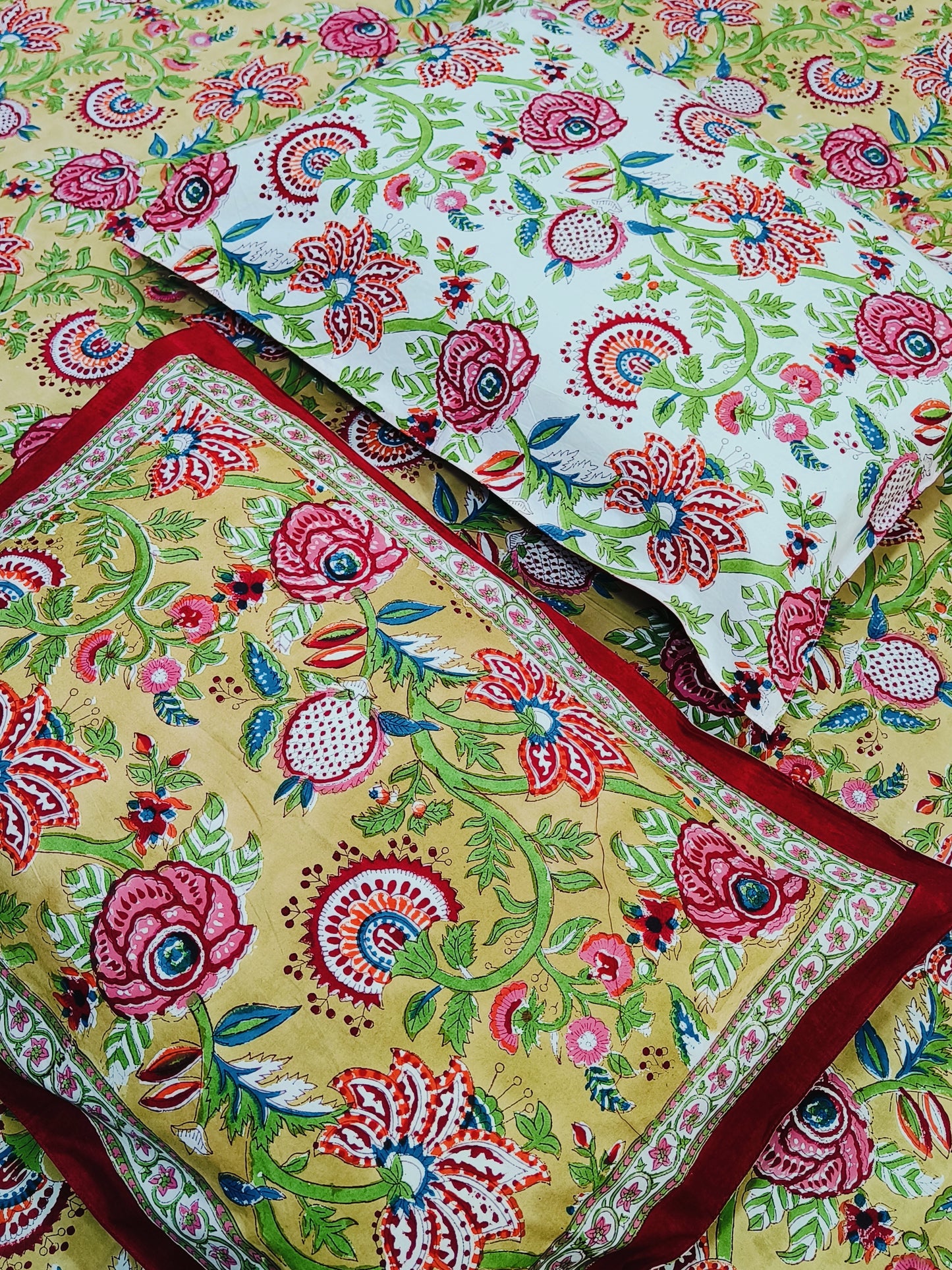 FRESH ARRIVAL Handblock Printed Premium Bedsheets (Dispatch Time 24 Hours)