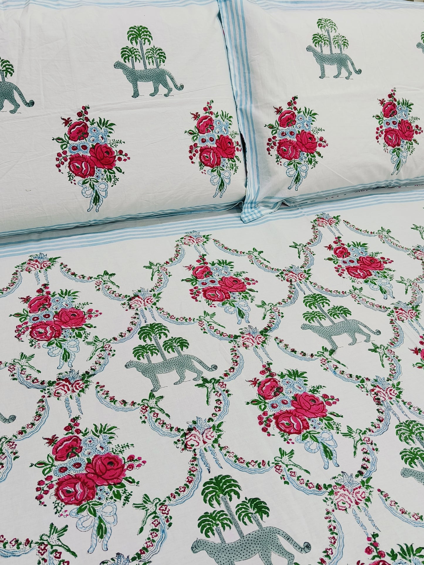 Handblock Printed Premium Bedsheets (Dispatch Time 24 Hours)
