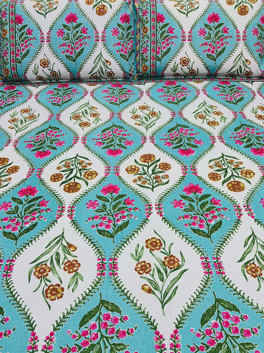 FRESH ARRIVALS Gulbahaar King Size Bedsheets(Dispatch Time 24 Hours)