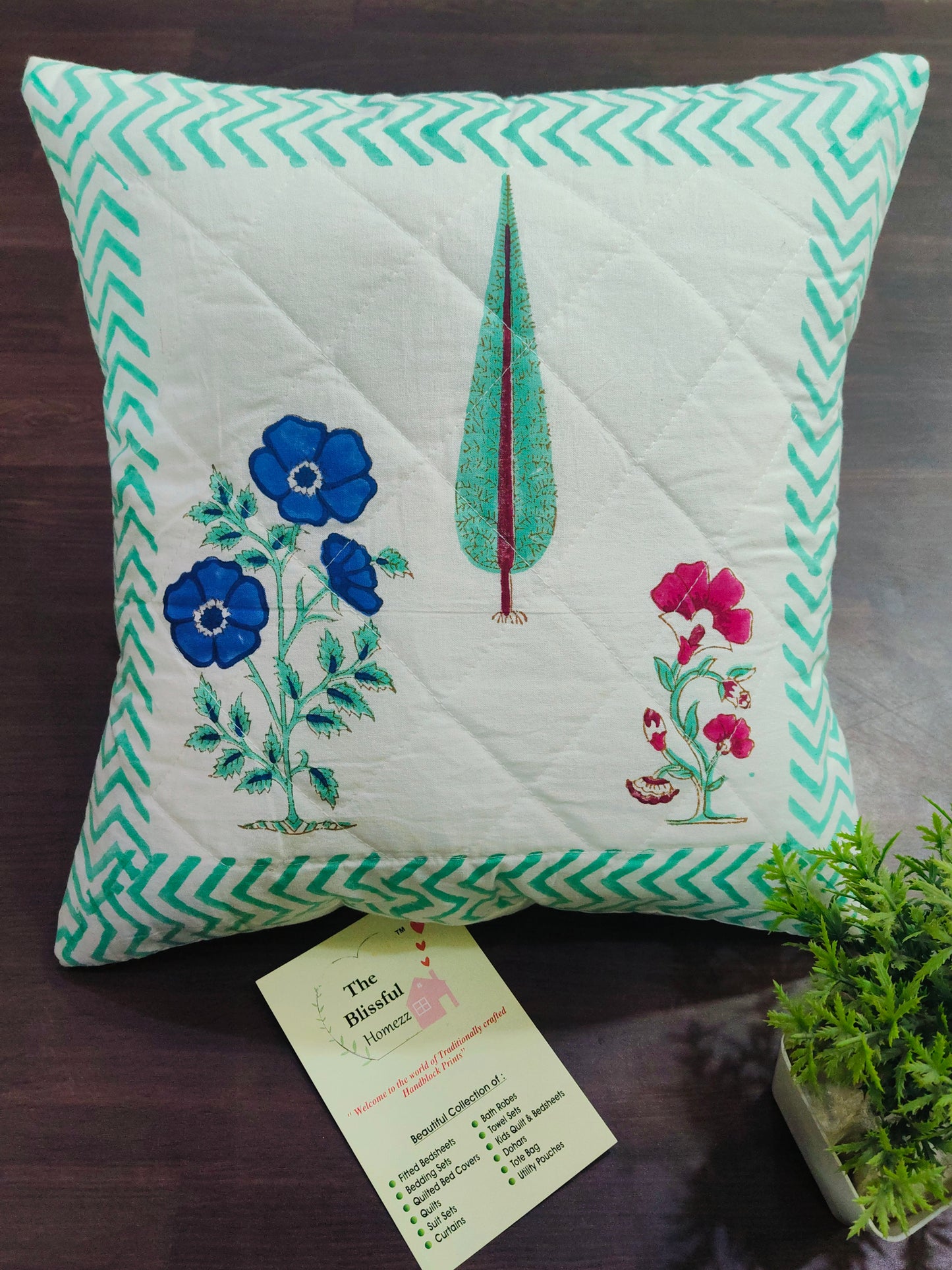 Handblock Printed Cushion Cover