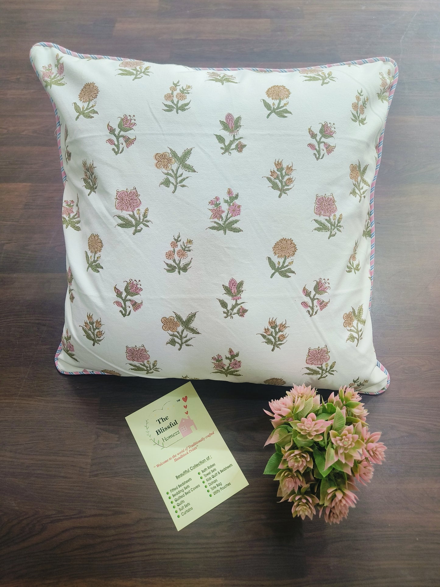 Handblock Printed Cushion Cover