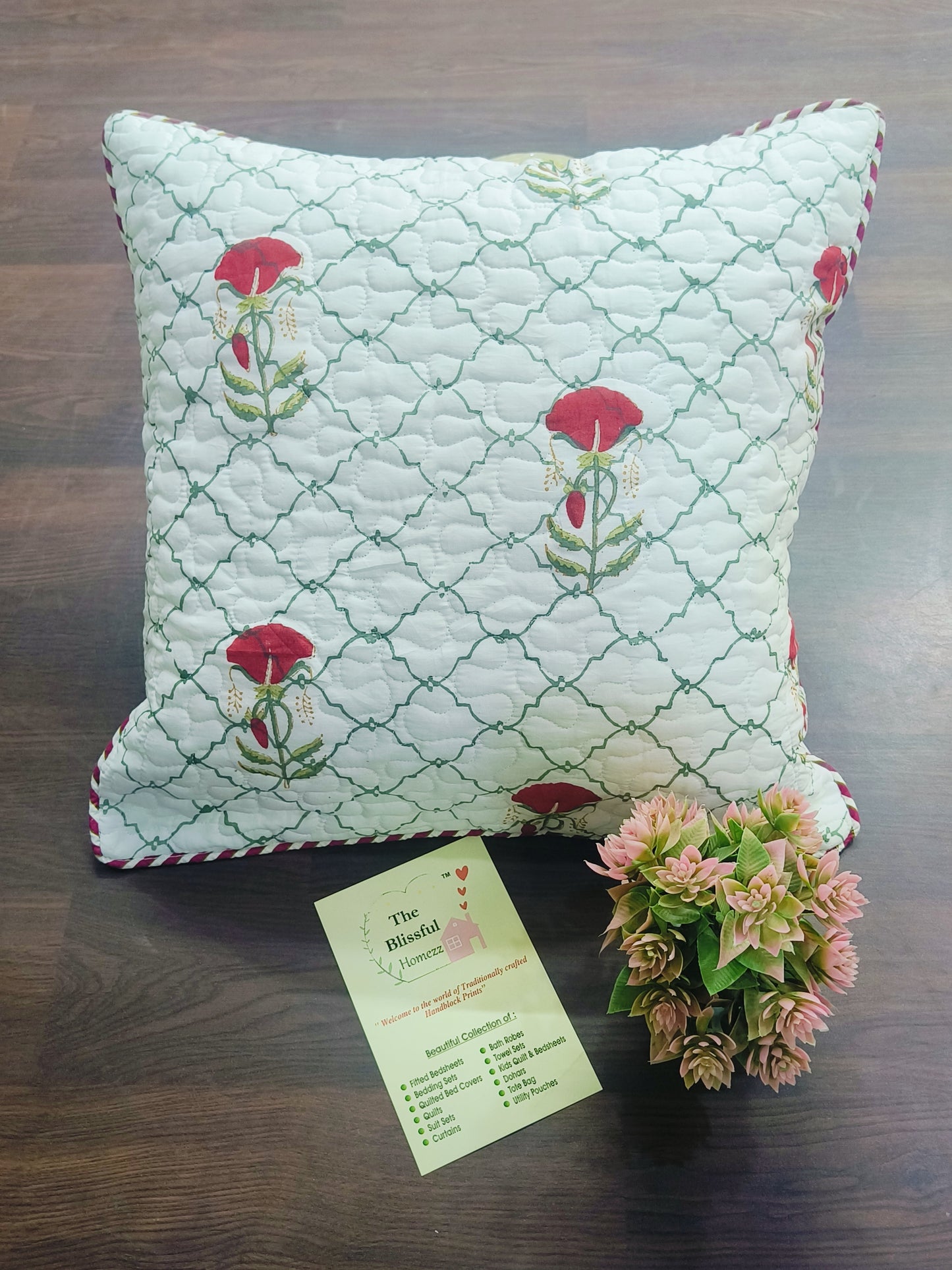 Handblock Printed Cushion Cover