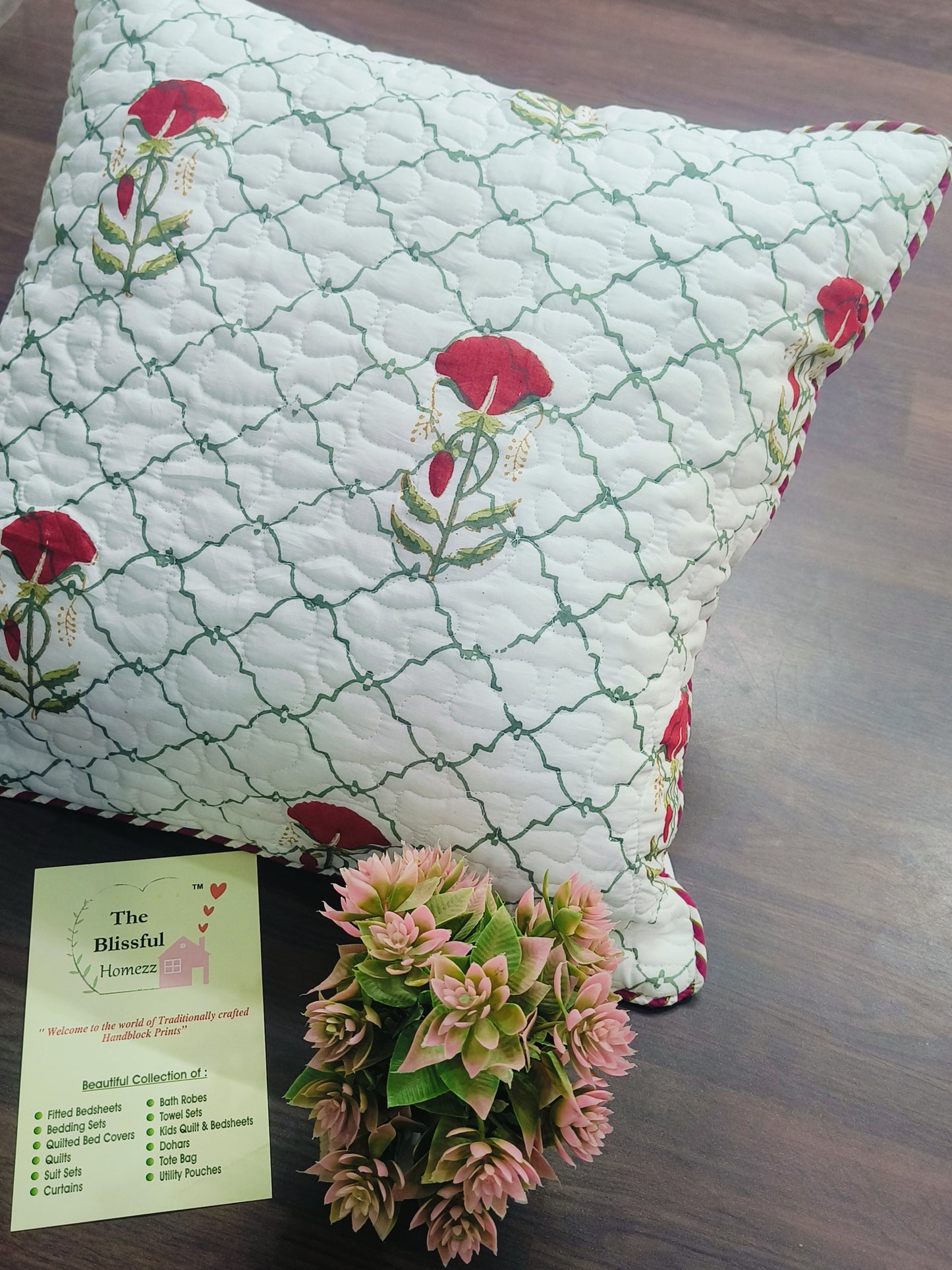 Handblock Printed Cushion Cover