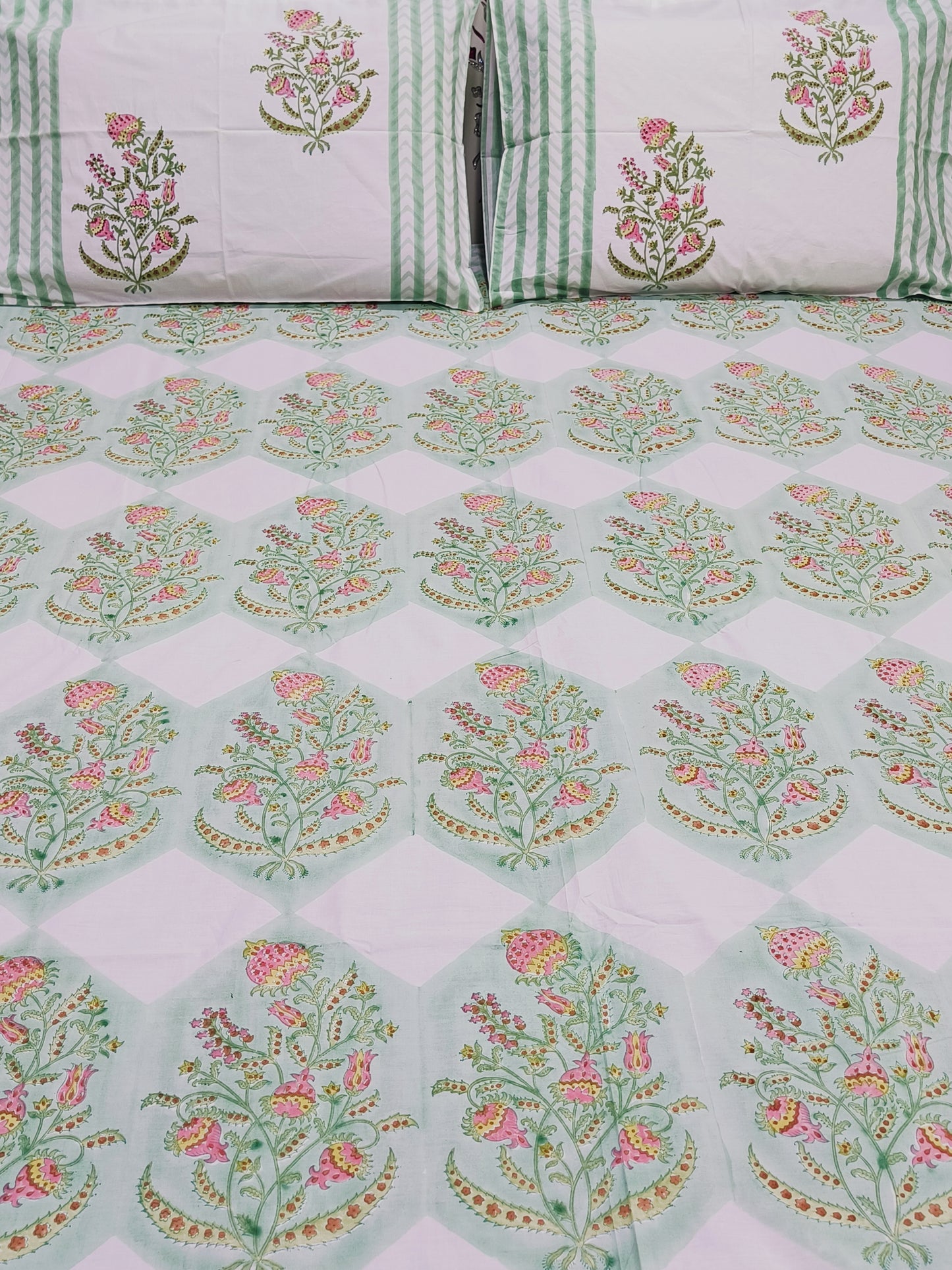 FRESH ARRIVAL Handblock Printed Premium Bedsheets (Dispatch Time 24 Hours)