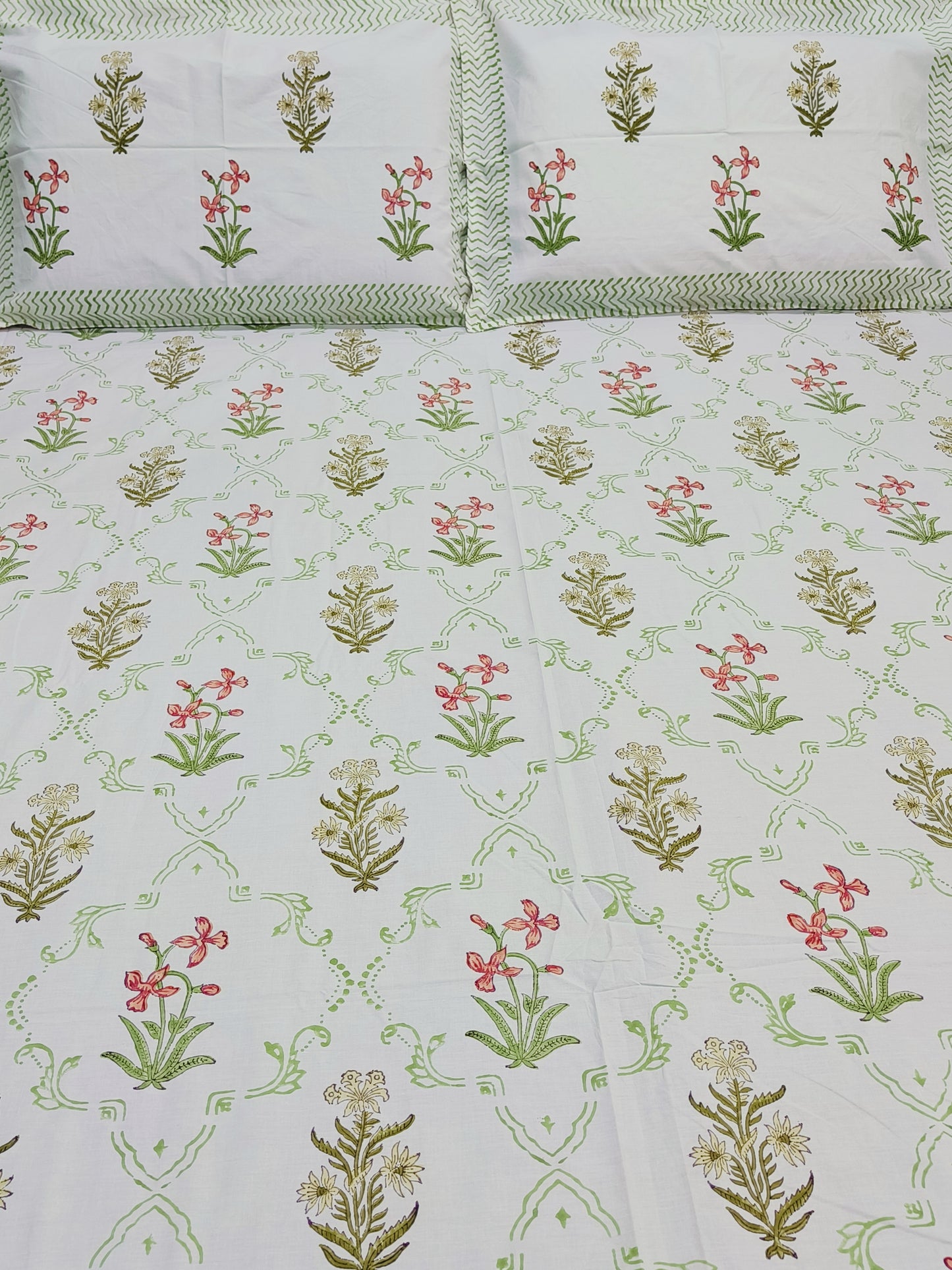 FRESH ARRIVAL Handblock Printed Premium Bedsheets (Dispatch Time 24 Hours)