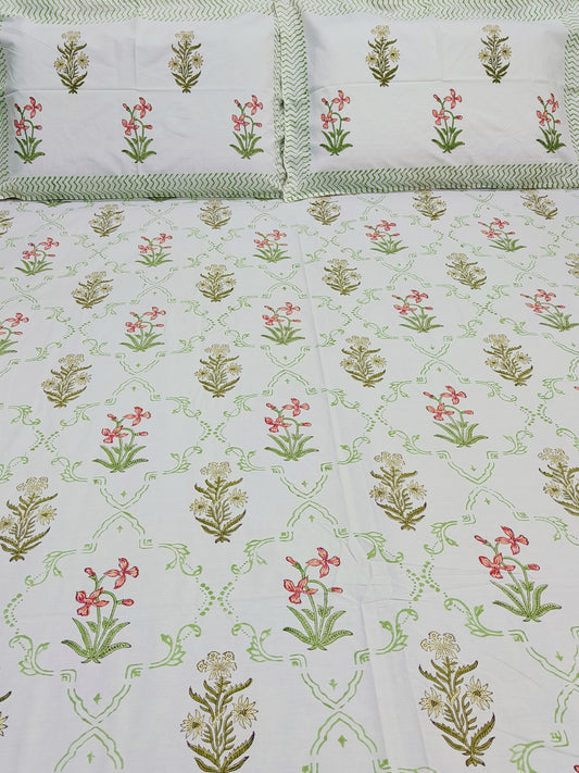 FRESH ARRIVAL Handblock Printed Premium Bedsheets (Dispatch Time 24 Hours)