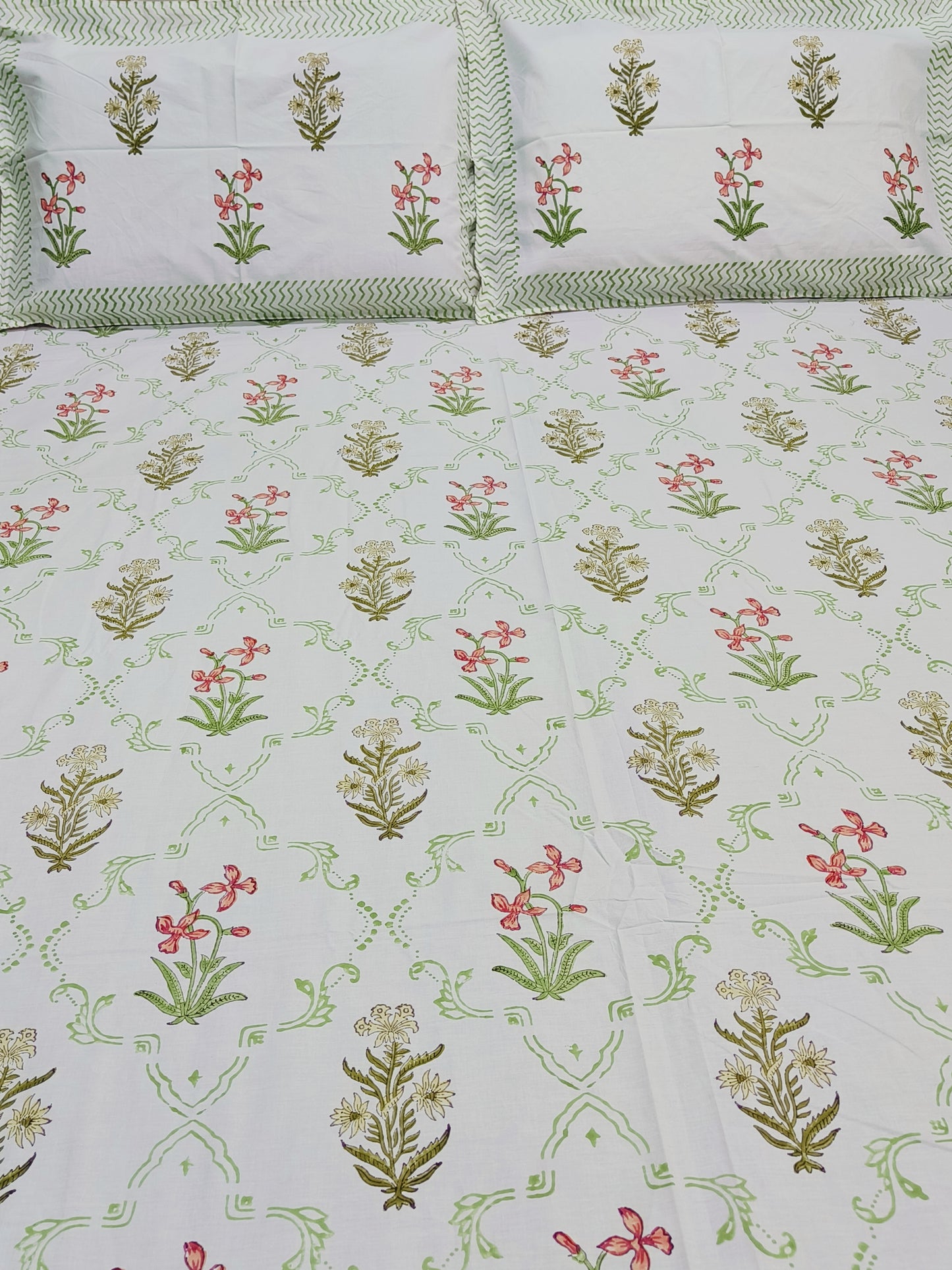 FRESH ARRIVAL Handblock Printed Premium Bedsheets (Dispatch Time 24 Hours)