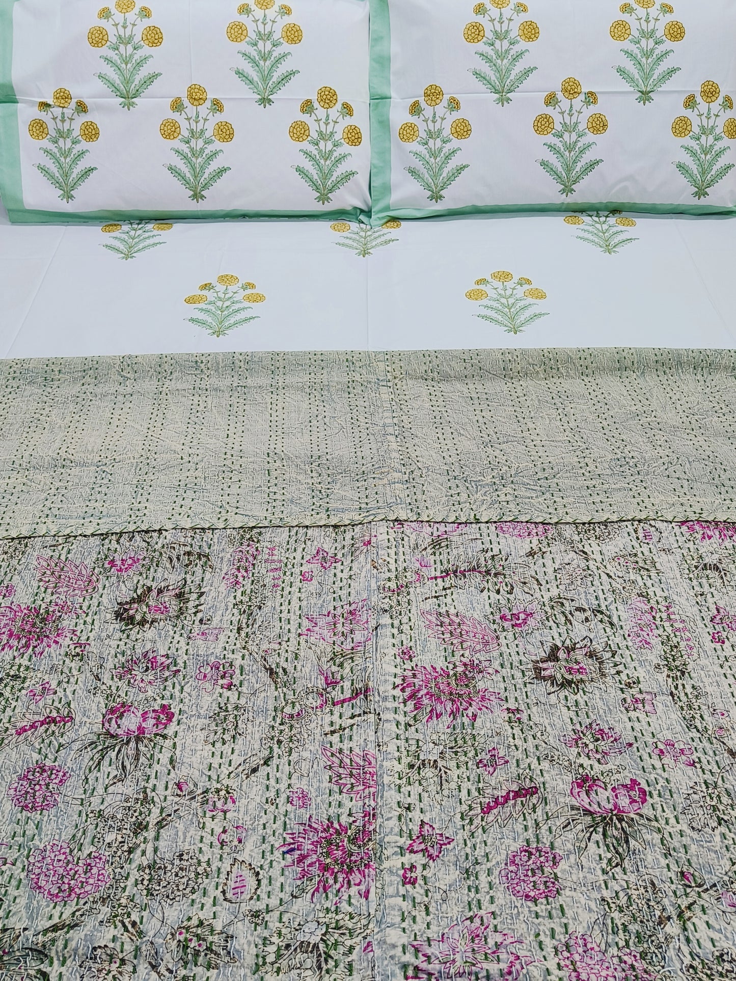 FRESH ARRIVAL Kantha Bedcovers Printed Premium