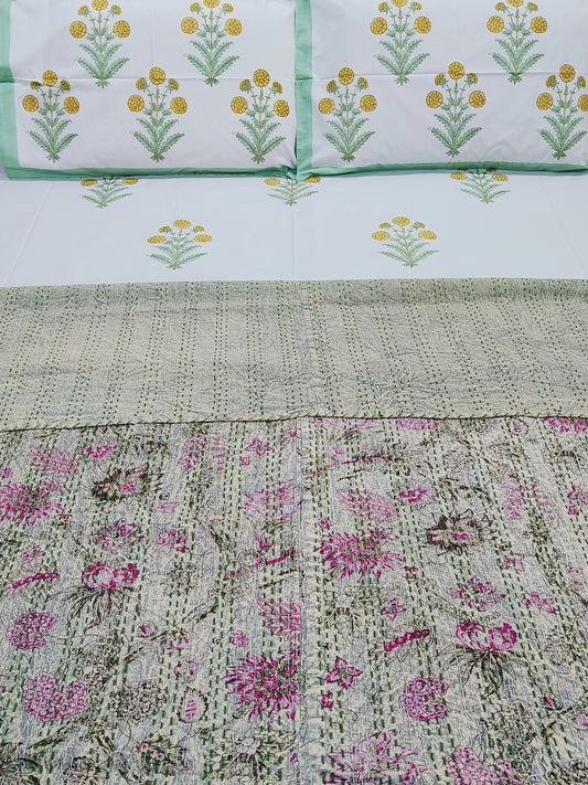 FRESH ARRIVAL Kantha Bedcovers Printed Premium
