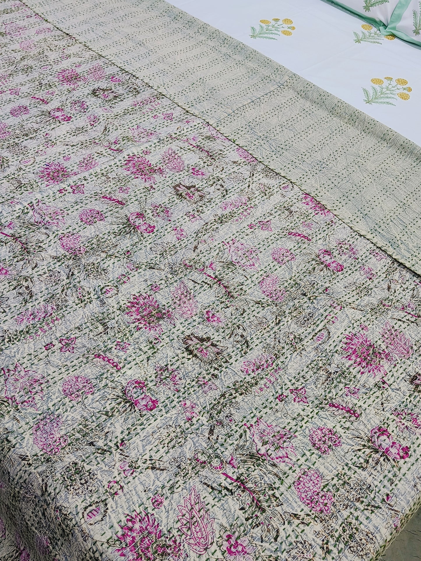 FRESH ARRIVAL Kantha Bedcovers Printed Premium