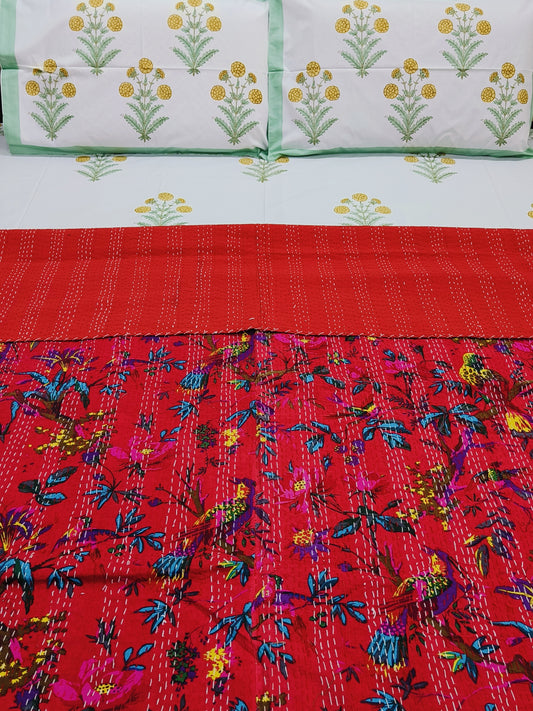 FRESH ARRIVAL Kantha Bedcovers Printed Premium
