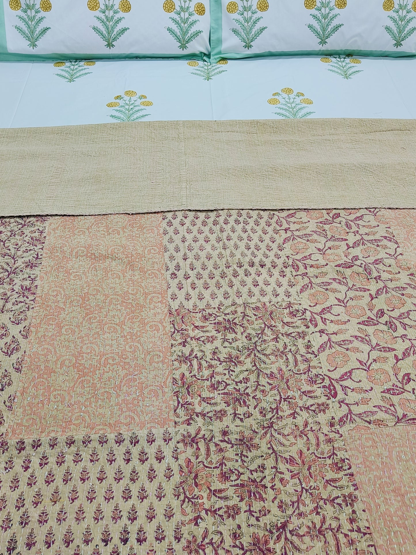 FRESH ARRIVAL Kantha Bedcovers Printed Premium