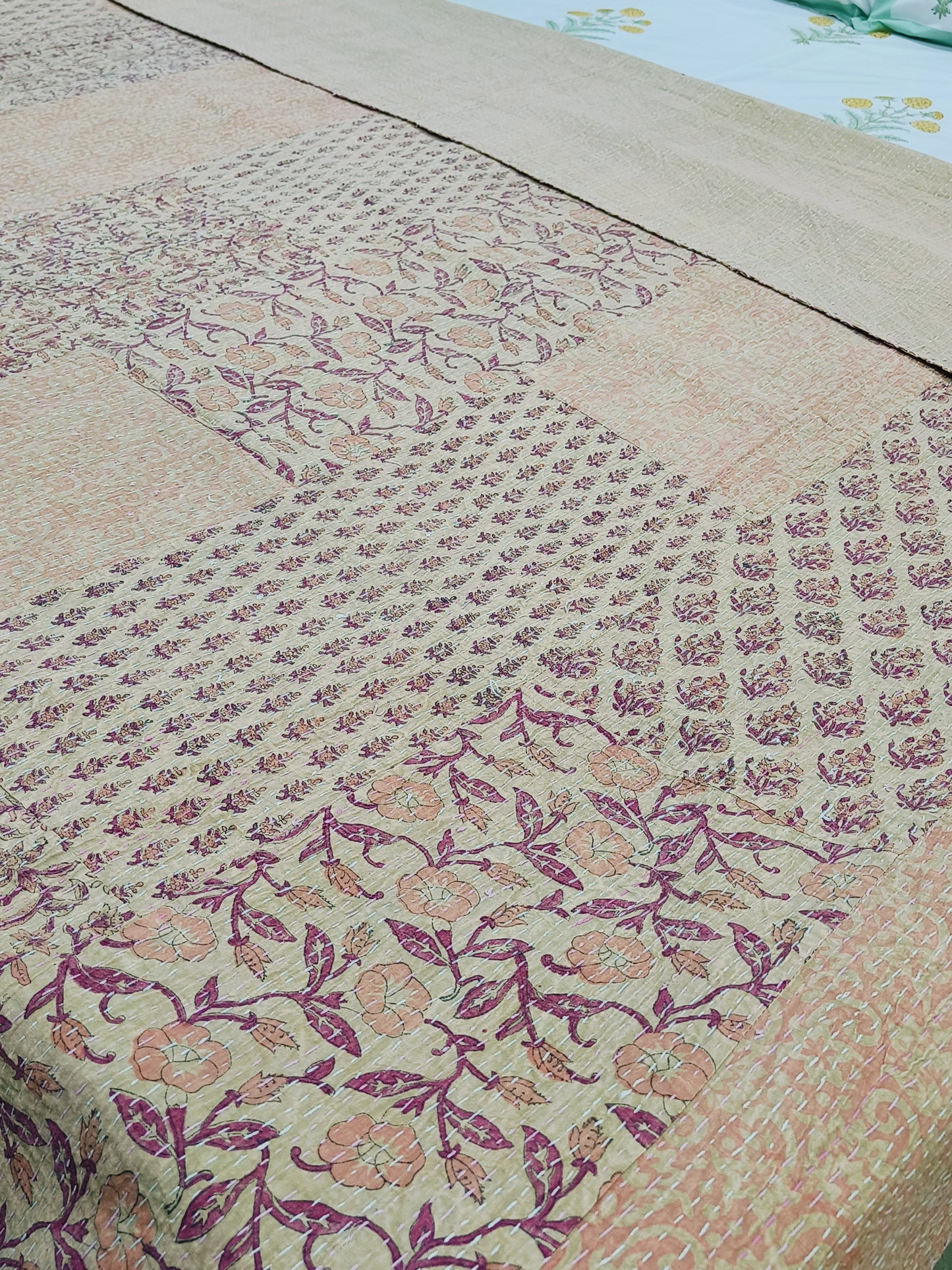 FRESH ARRIVAL Kantha Bedcovers Printed Premium