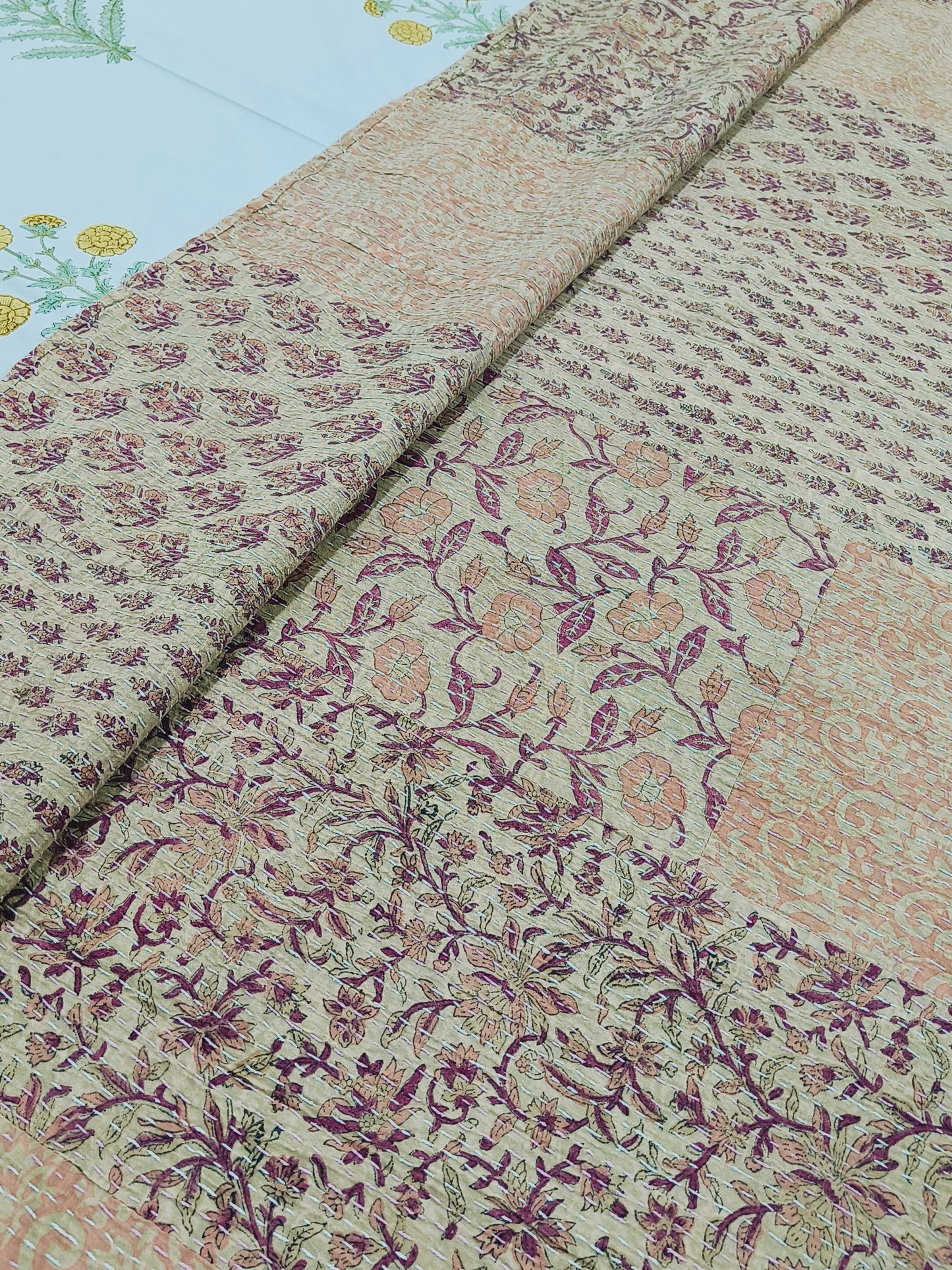 FRESH ARRIVAL Kantha Bedcovers Printed Premium