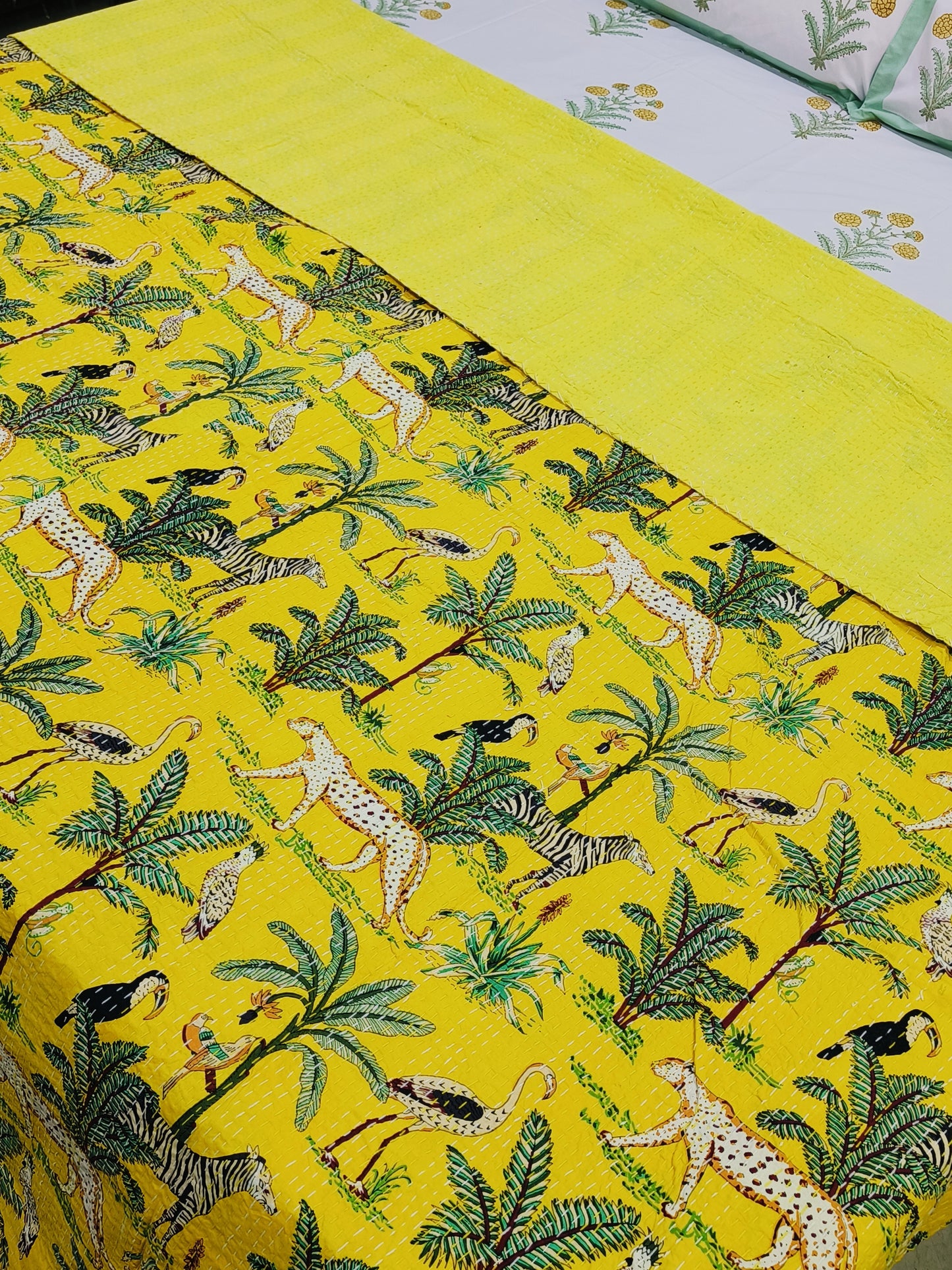 FRESH ARRIVAL Kantha Bedcovers Printed Premium