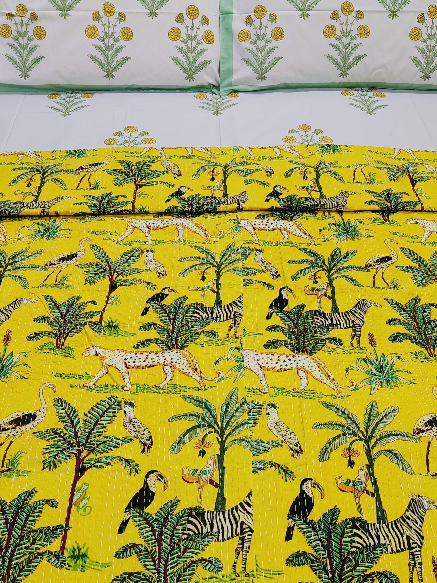 FRESH ARRIVAL Kantha Bedcovers Printed Premium