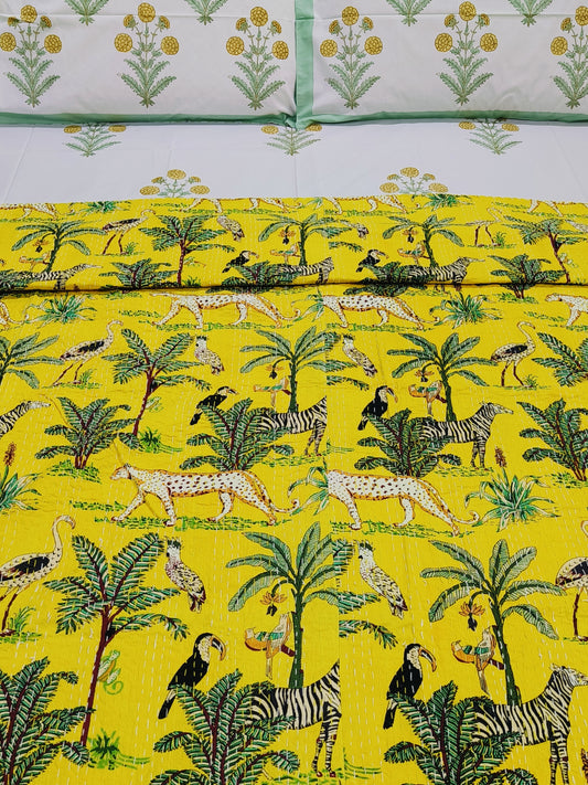 FRESH ARRIVAL Kantha Bedcovers Printed Premium