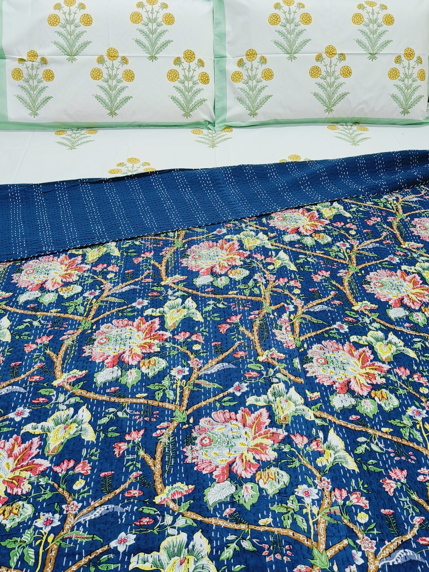 FRESH ARRIVAL Kantha Bedcovers Printed Premium
